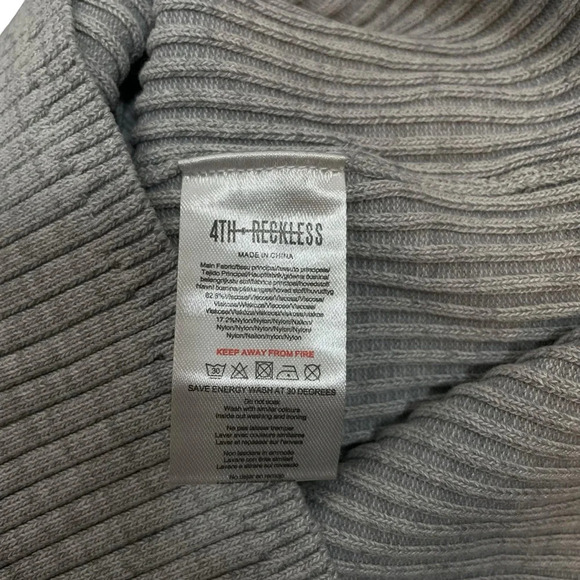 NWT Lulu’s 4th & Reckless Hanna Ribbed Bodycon Halter Dress in Grey Size M - Picture 13 of 15